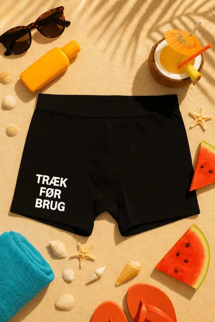Sjove boksershorts Træk før brug – TRÆK FØR BRUG