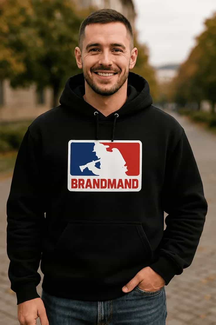 Sweater Brandmand med farvet logo – BRANDMAND