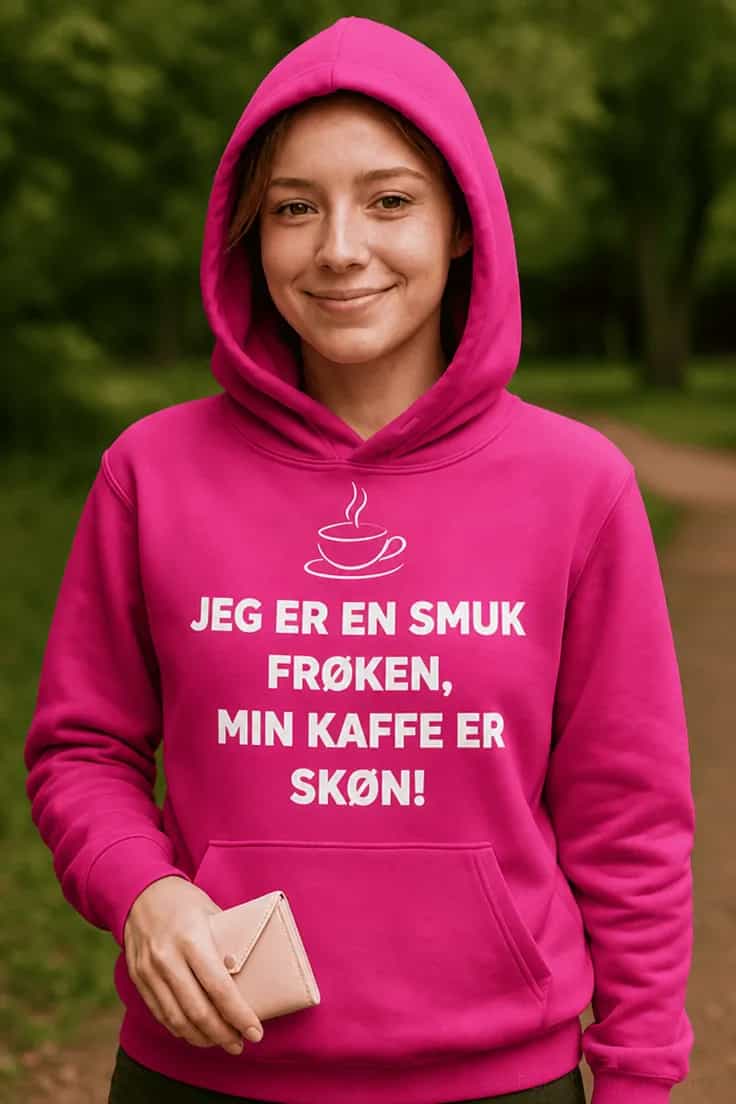 Sweater Smuk frøken kaffe skøn – JEG ER EN SMUK