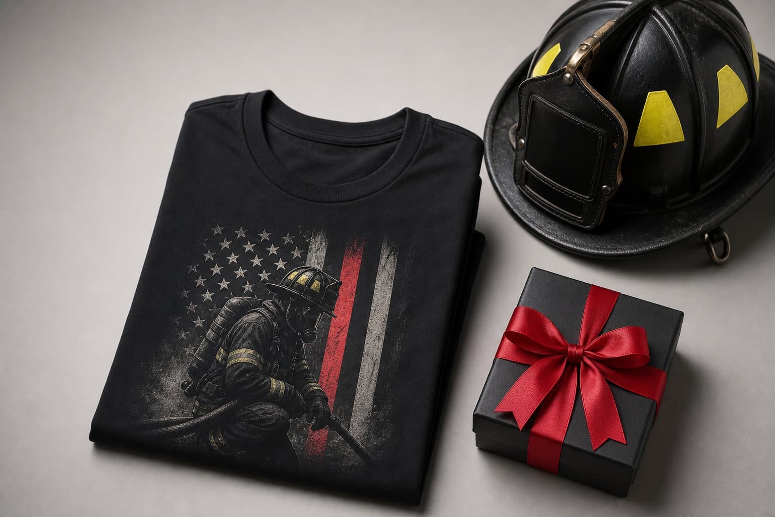 Brandmand t-shirt med tryk gave til fødselsdag