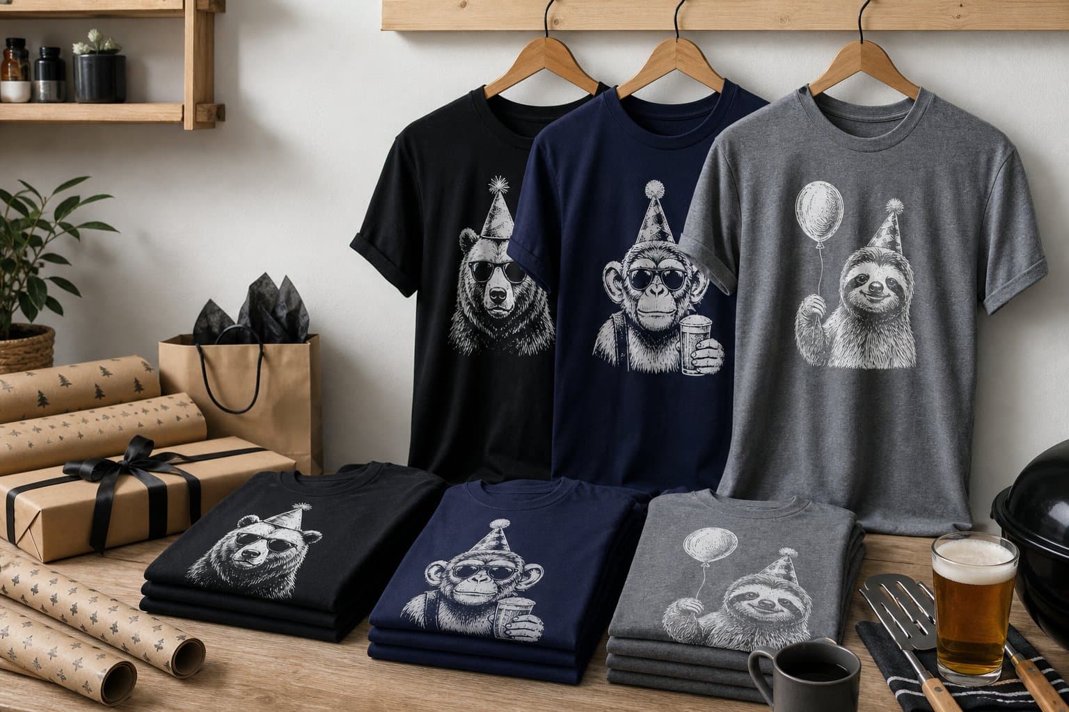 Sjove t-shirts fødselsdagsgave til mænd