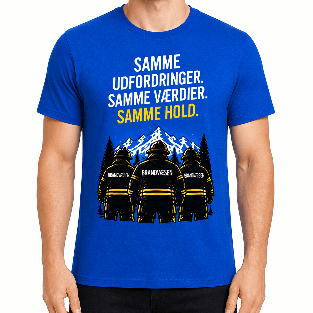 Brandmand T-shirt – Samme udfordringer. Samme værdier. Samme hold.