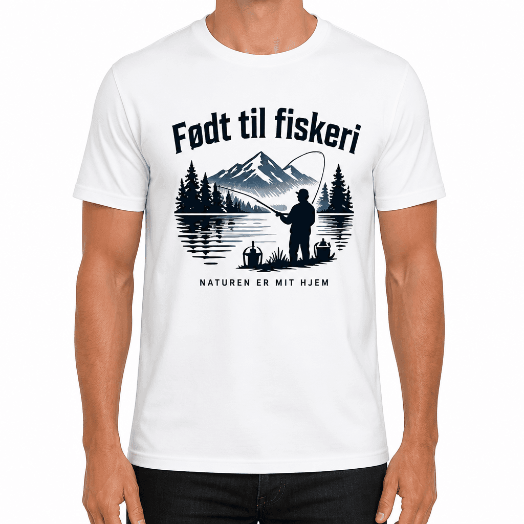 Fisker T-shirt – Født til fiskeri