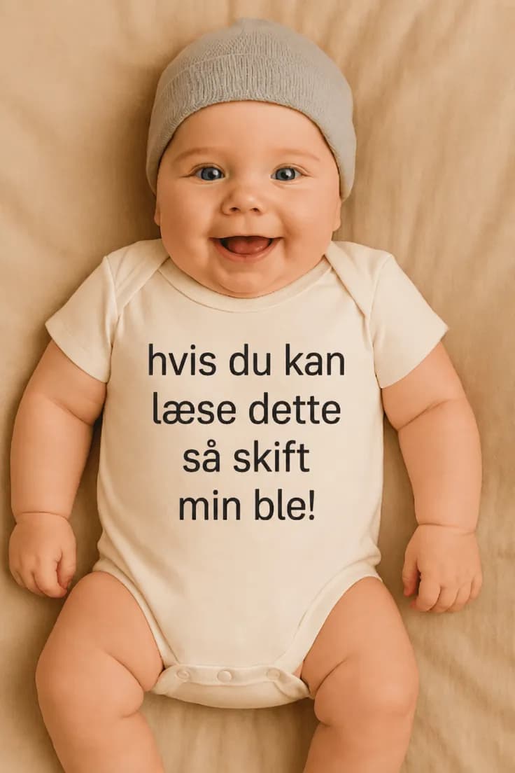 Baby-body skift min ble - hvis du kan læse dette