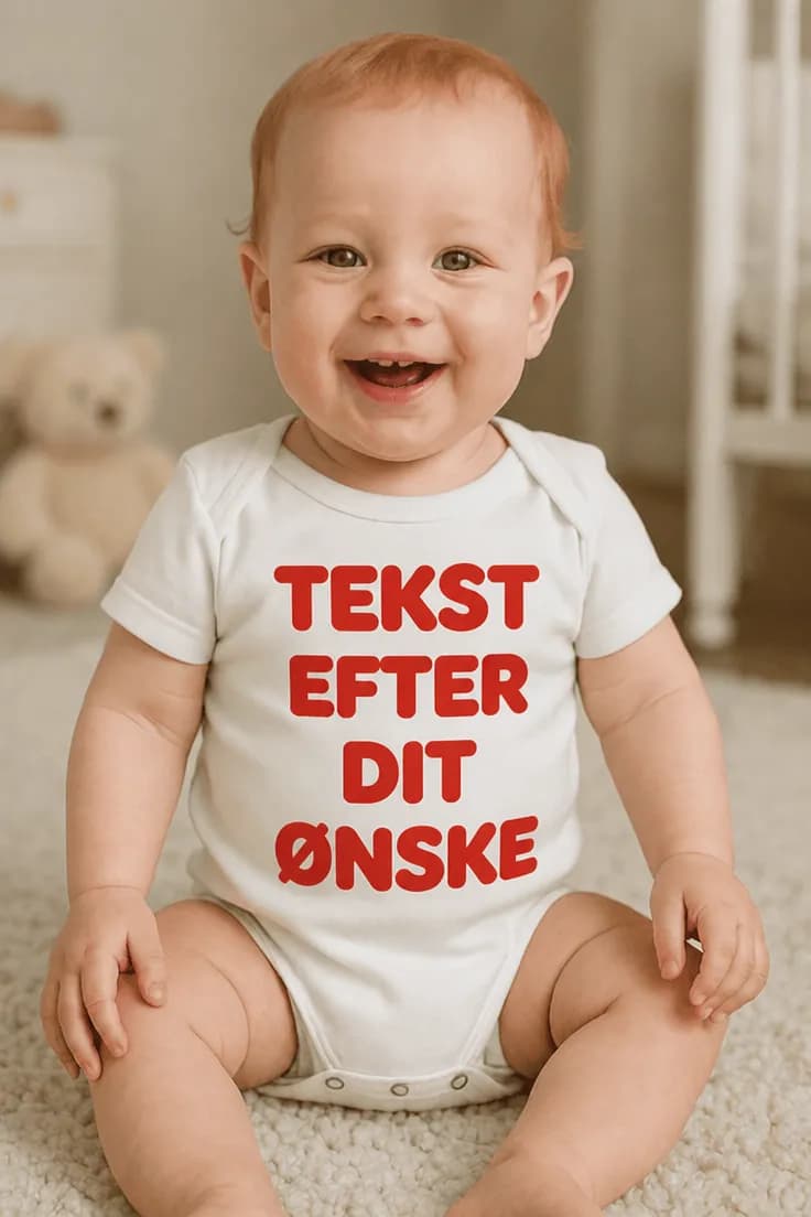 Baby-body tekst efter ønske - TEKST EFTER DIT ØNSKE