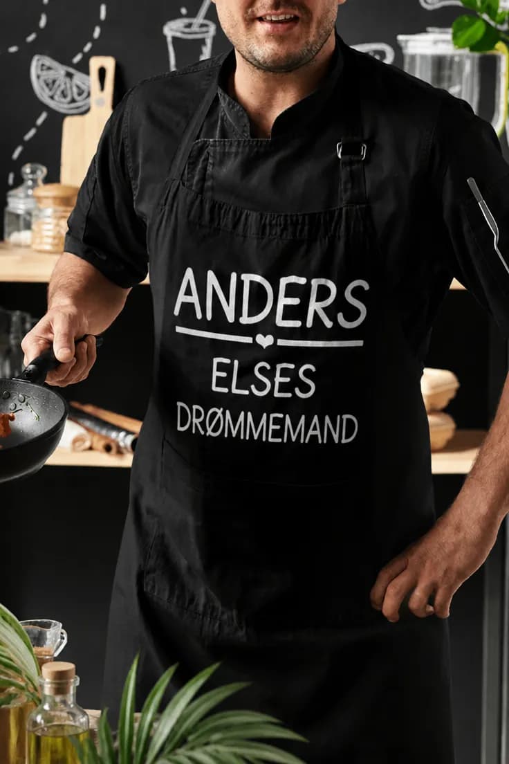 Forklæde drømmemand med navn – ANDERS ELSES DRØMMEMAND