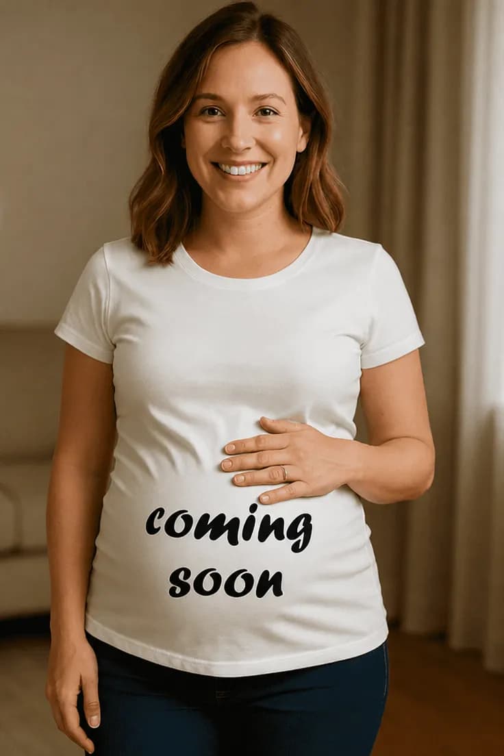 Gravid t-shirt Baby på vej - coming SOON