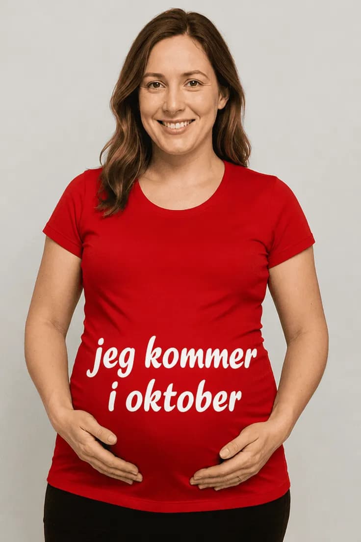 Gravid t-shirt Jeg kommer i oktober