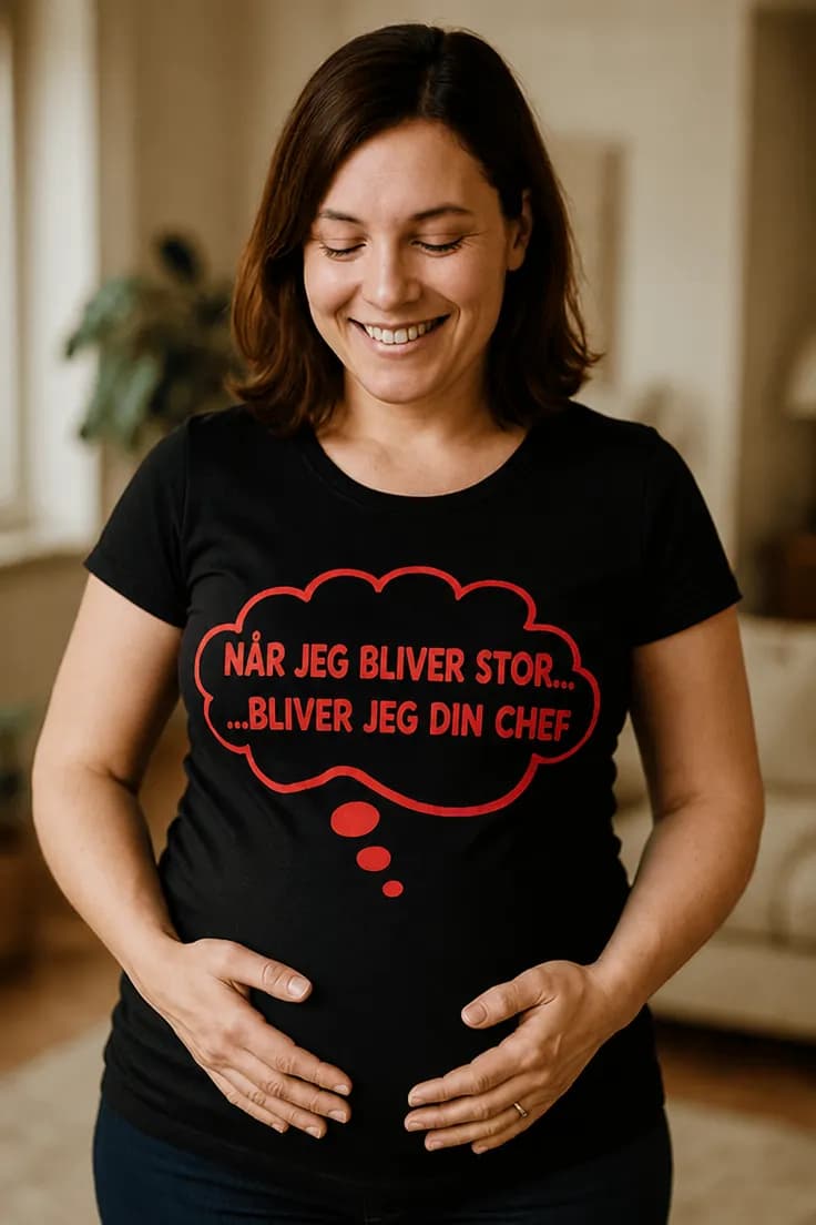 Gravid t-shirt Når jeg bliver stor – NÅR JEG BLI