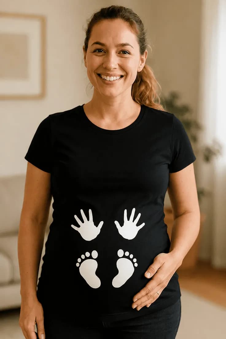 Gravid t-shirt Små hænder og fødder