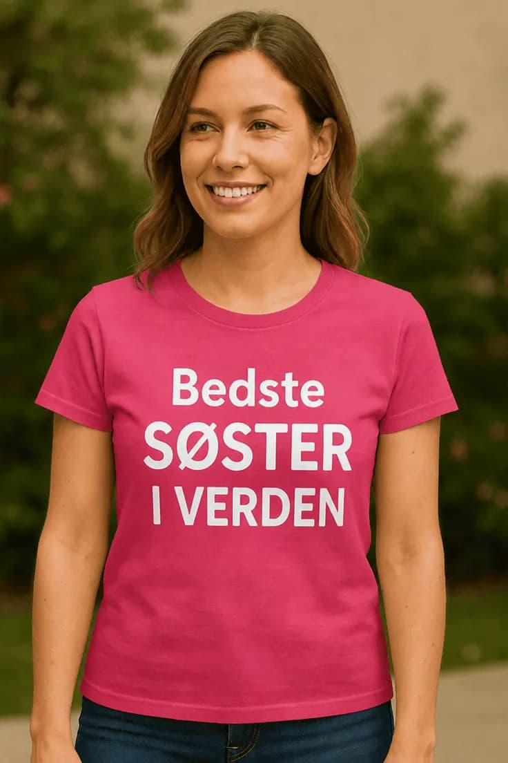 Sjov t-shirt Bedste søster – Bedste SØSTER I VERDEN