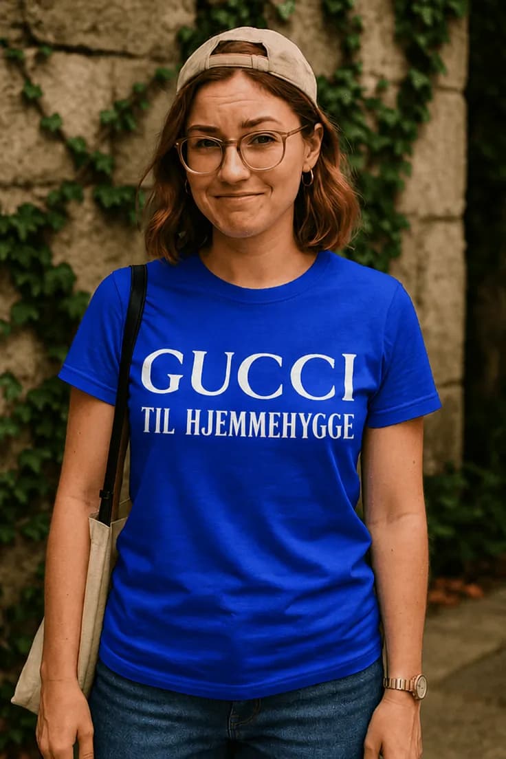 Sjov t-shirt Gucci til hjemmehygge – GUCCI TIL HJEMMEHYGGE