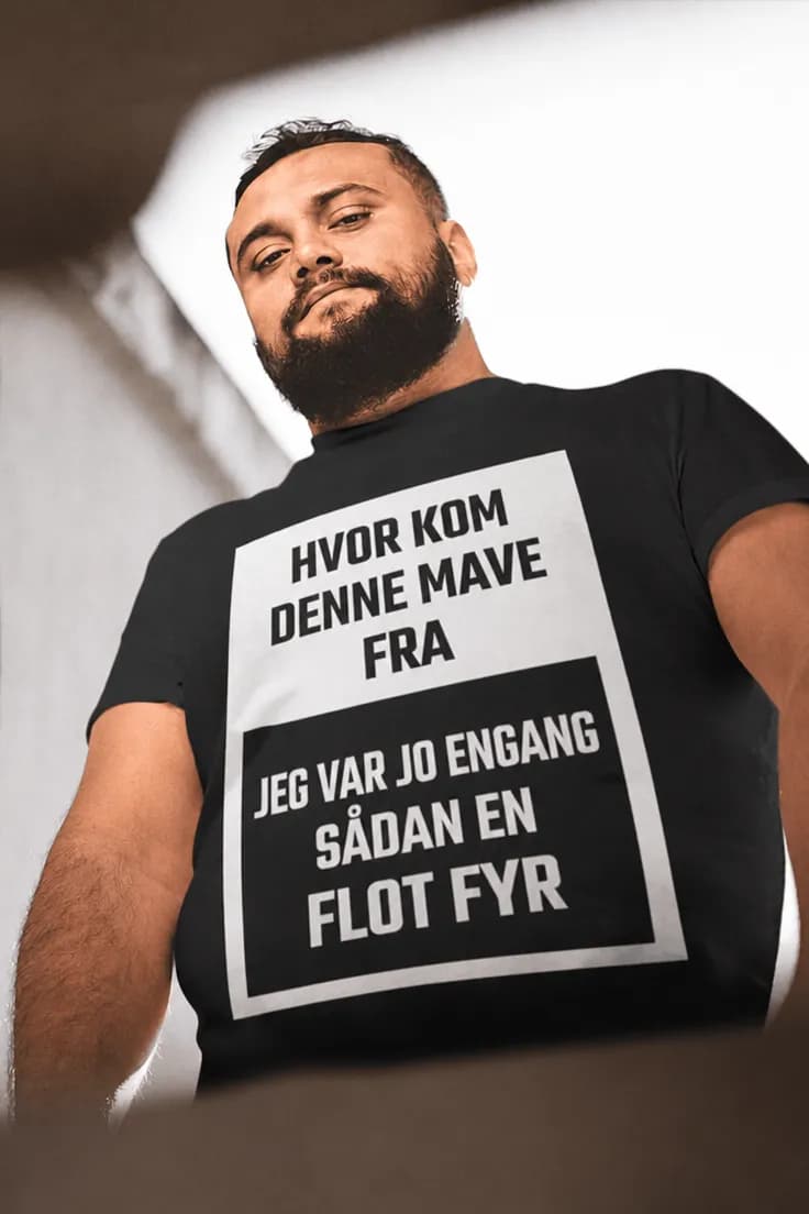 Sjov t-shirt Hvor kom maven fra