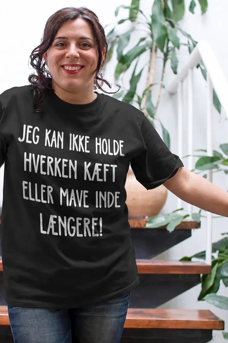 Sjov t-shirt Kan ikke holde kæft – JEG KAN IKKE