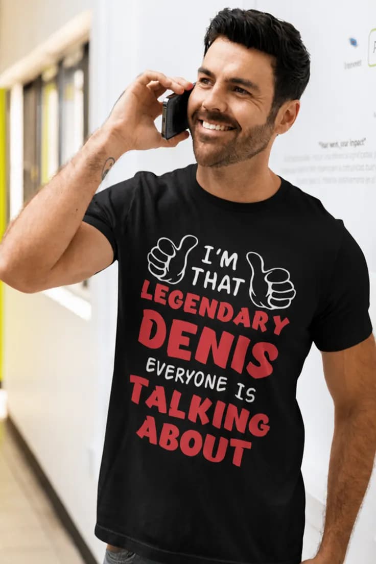 Sjov t-shirt Legendarisk med navn – Denis