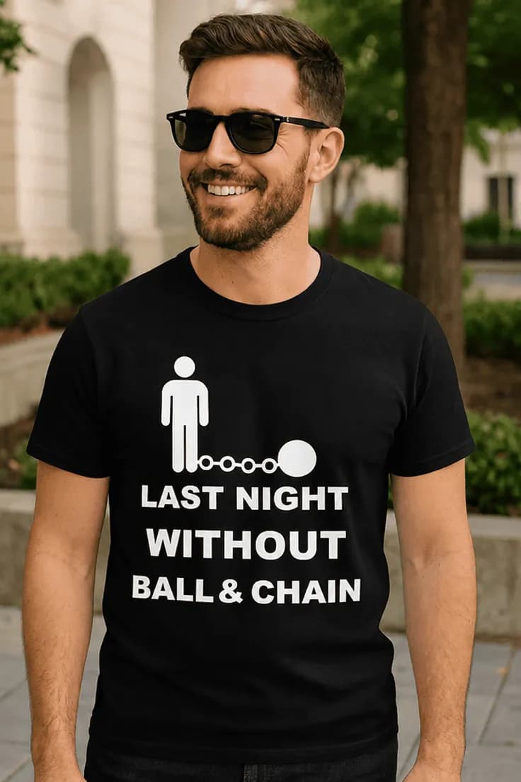 Sjov t-shirt Sidste nat uden lænke | LAST NIGHT W
