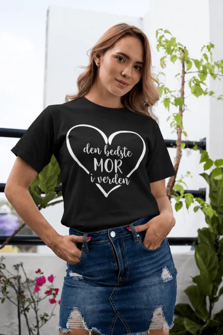 Sjov t-shirt Verdens bedste mor – den bedste MOR