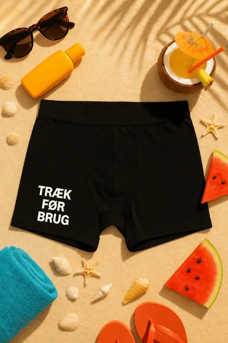 Sjove boksershorts Træk før brug – TRÆK FØR BRUG
