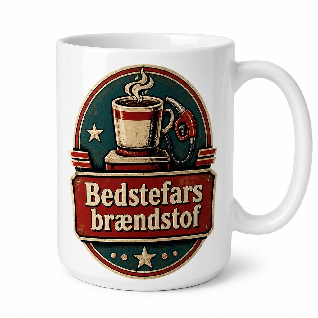 Krus til bedstefar med Bedstefars brændstof