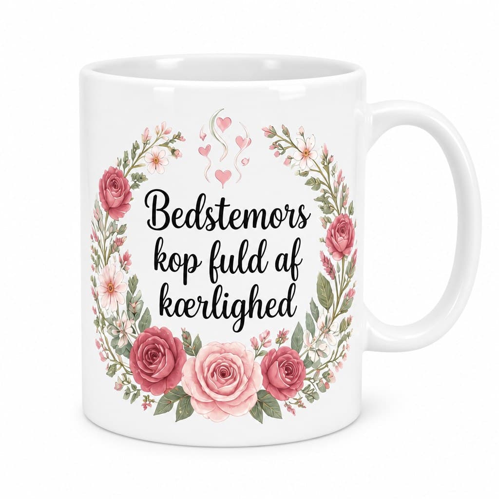 Mormor-kop med Bedstemors kop fuld af kærlighed