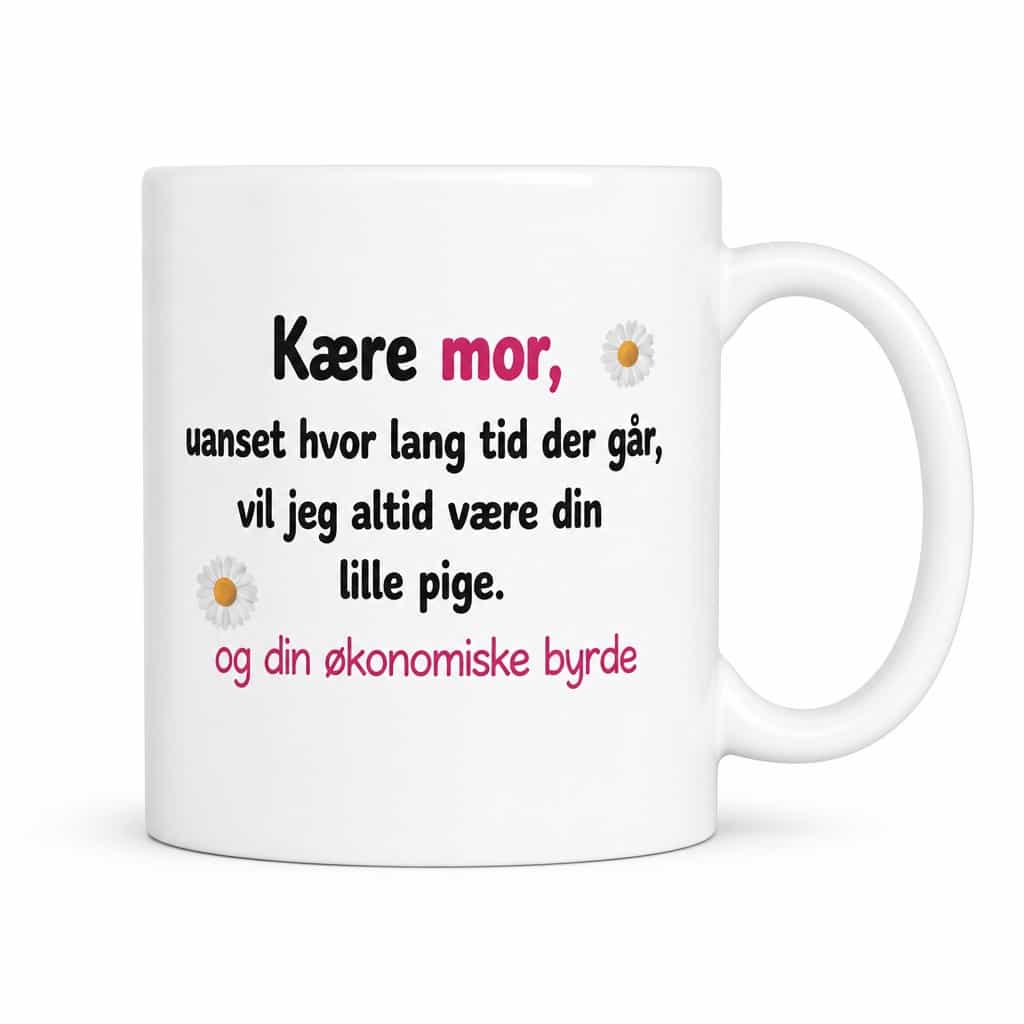 Sjovt krus Finansiel byrde til mor - Kære mor,