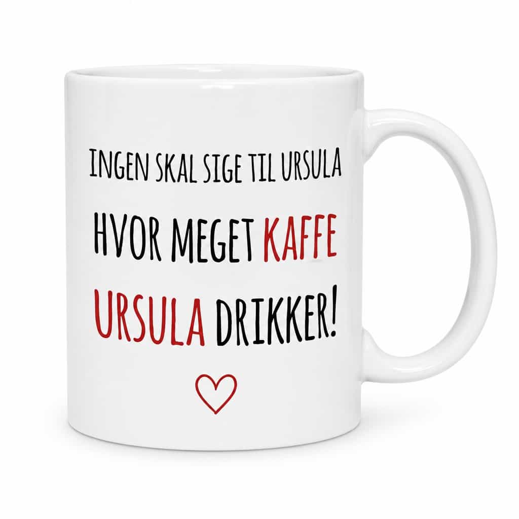 Sjovt krus Ingen bestemmer kaffen med navn