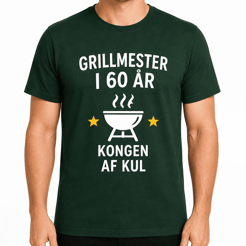 T-shirt til 60 års fødselsdag – Grillmester i 60 år kongen af kul
