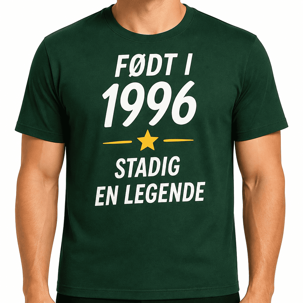 T-shirt til 30 års fødselsdag – Født i 1996 stadig en legende