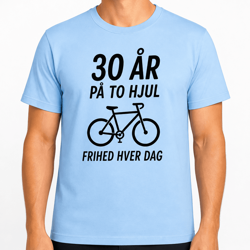 T-shirt til 30 års fødselsdag – 30 år på to hjul frihed hver dag