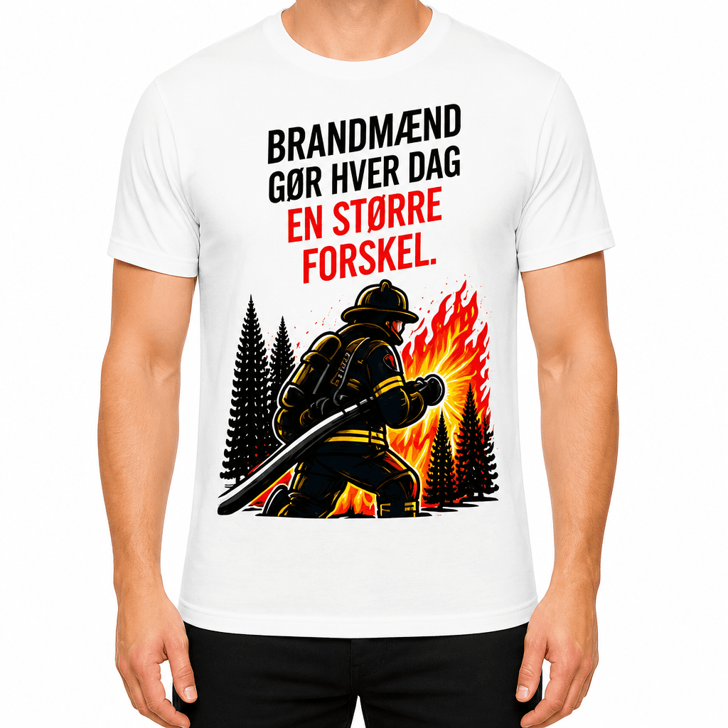 Brandmand T-shirt – Brandmænd gør hver dag en større forskel