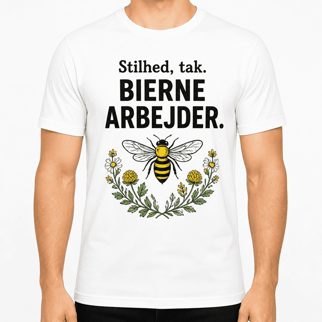 Biavler T-shirt – Stilhed, tak. Bierne arbejder.