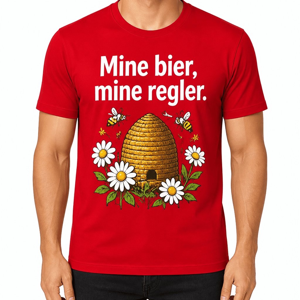 Biavler T-shirt – Mine bier, mine regler.