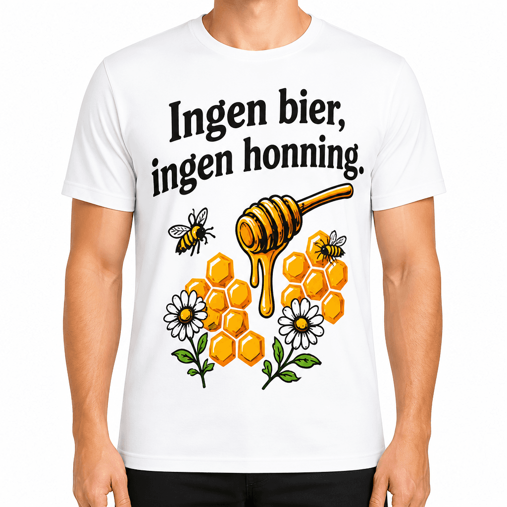 Biavler T-shirt – Ingen bier, ingen honning.