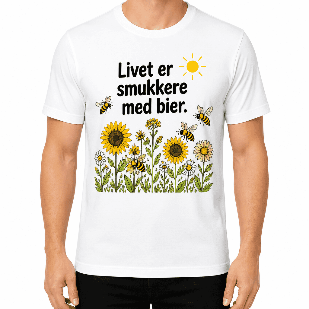 Biavler T-shirt – Livet er smukkere med bier.