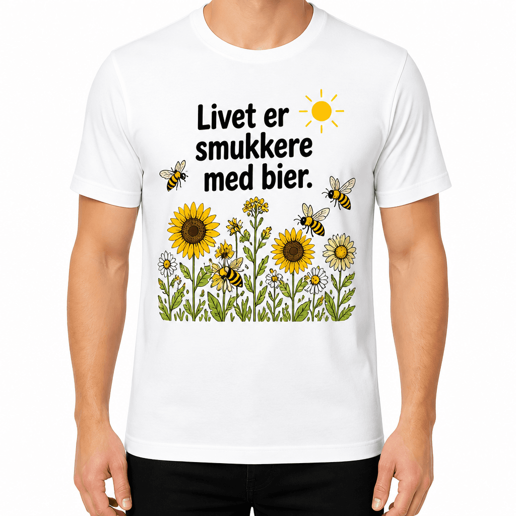 Biavler T-shirt – Livet er smukkere med bier.