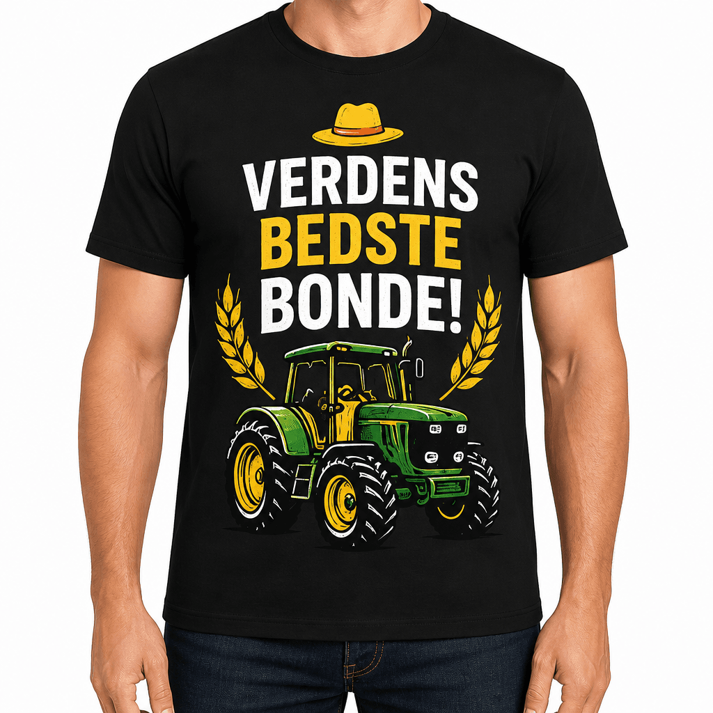 Landmand T-shirt – VERDENS BEDSTE BONDE!