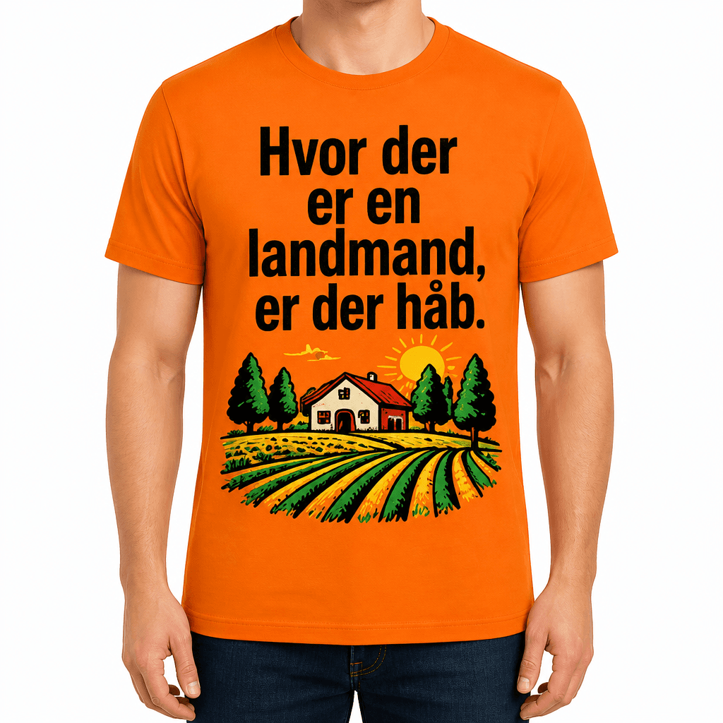 Landmand T-shirt – Hvor der er en landmand, er der håb.