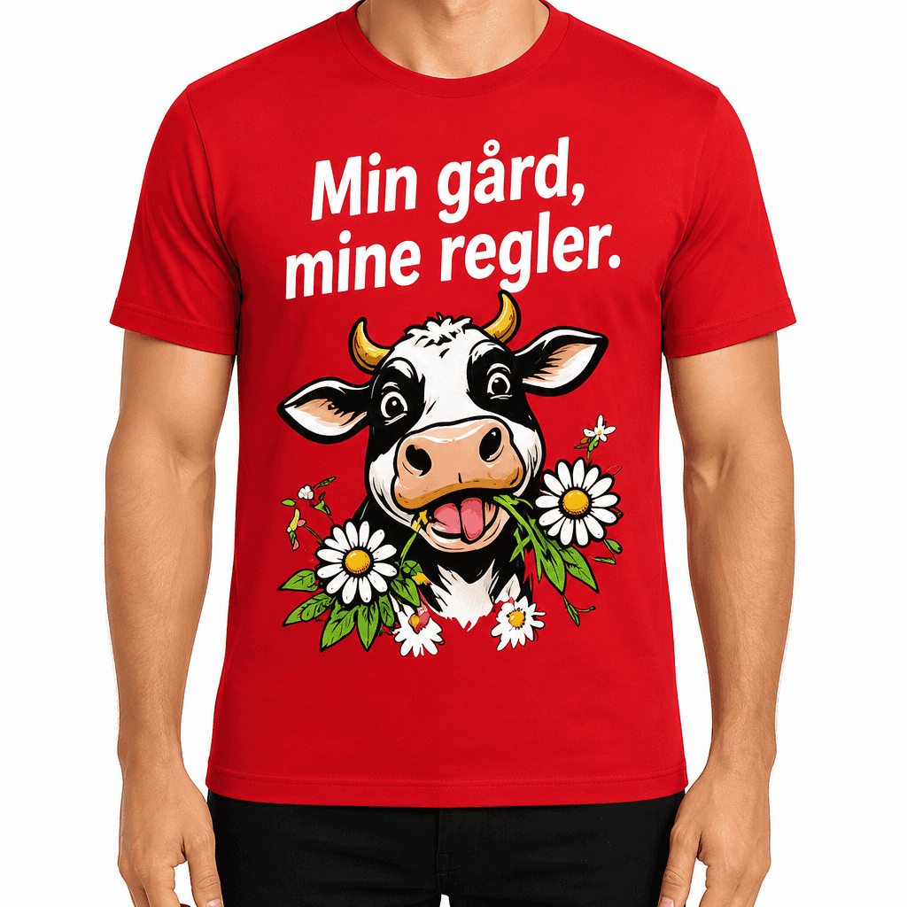 Landmand T-shirt â Min gĂĽrd, mine regler.