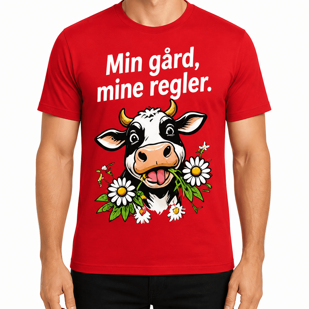 Landmand T-shirt – Min gård, mine regler.