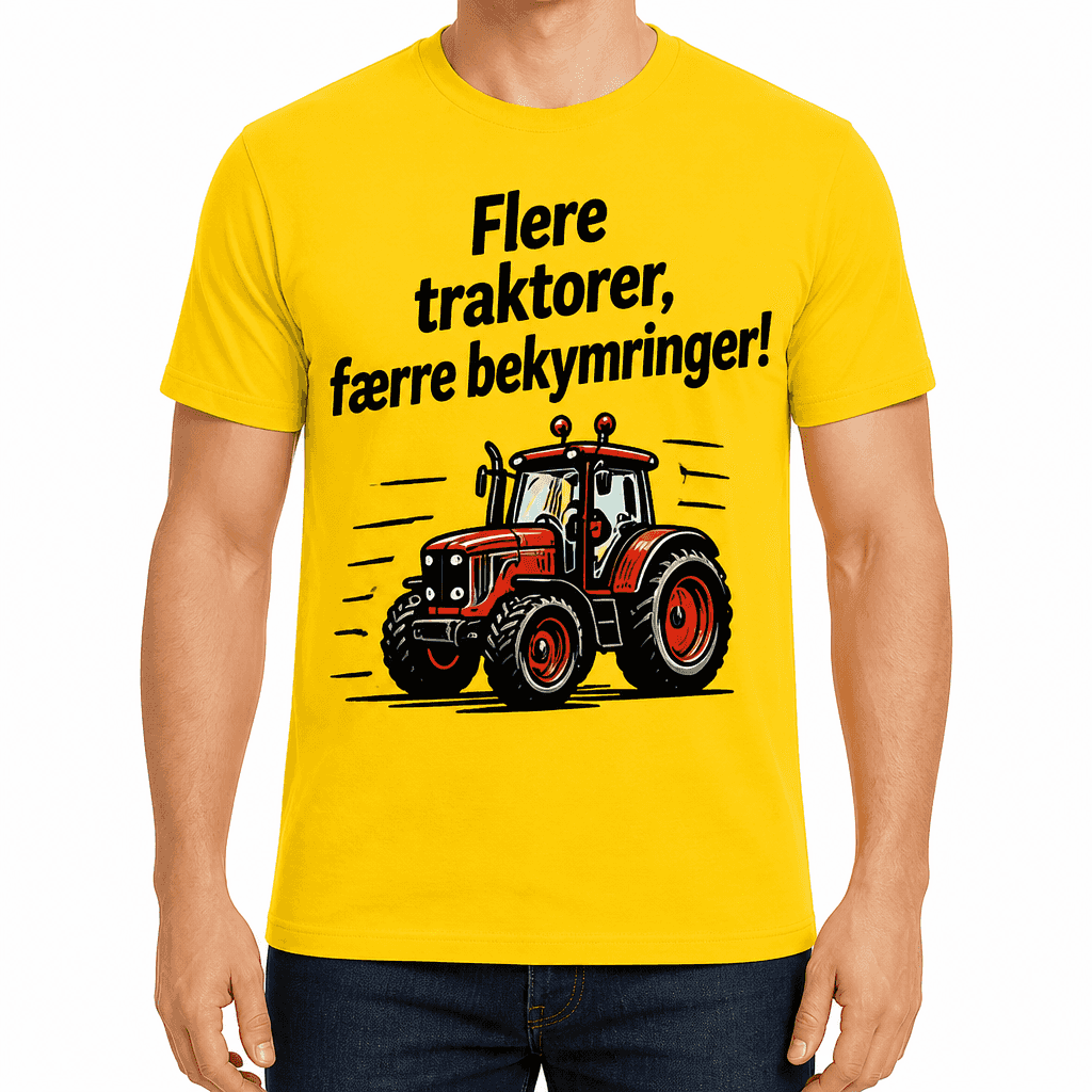 Landmand T-shirt â Flere traktorer, fĂŚrre bekymringer!