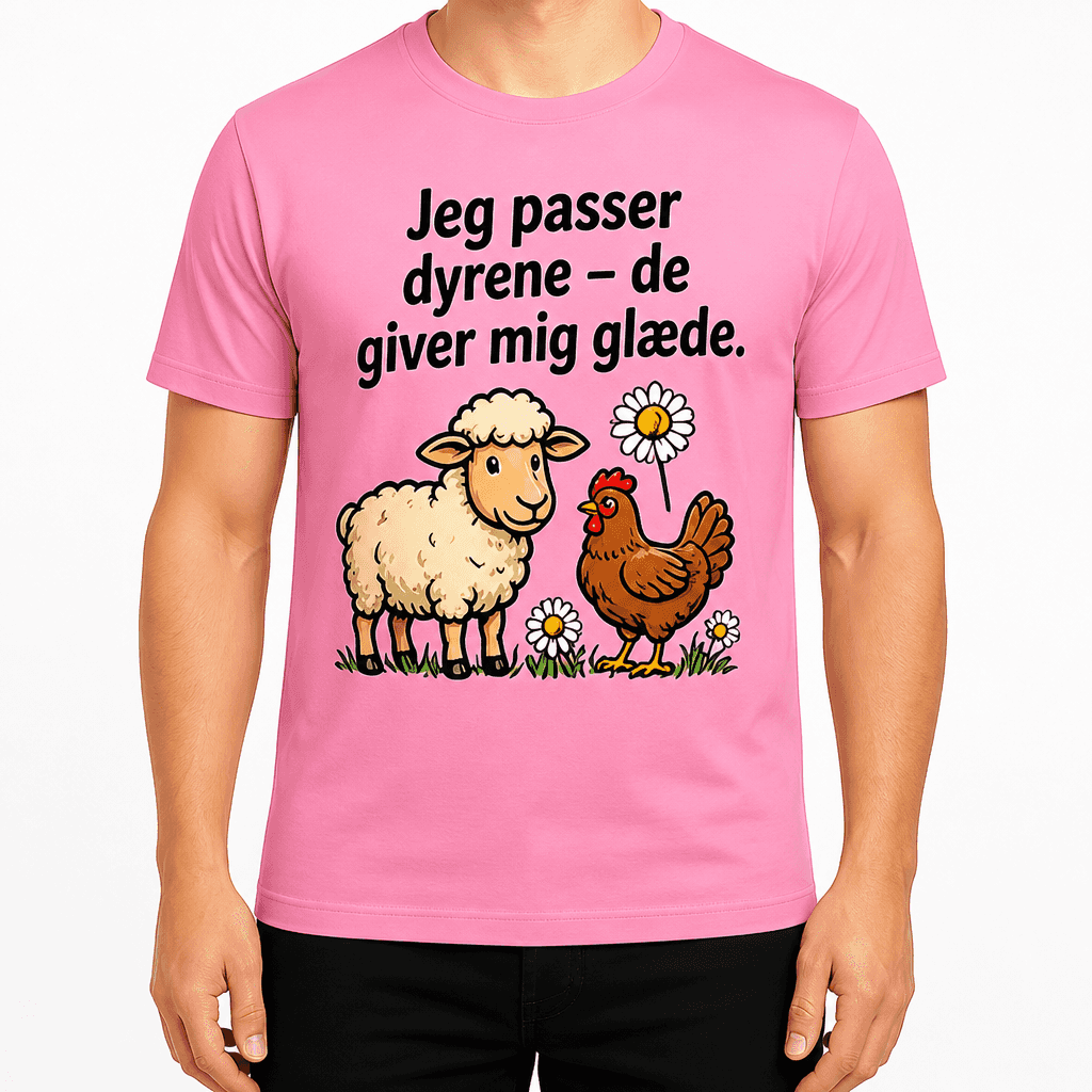 Landmand T-shirt â Jeg passer dyrene â de giver mig glĂŚde.
