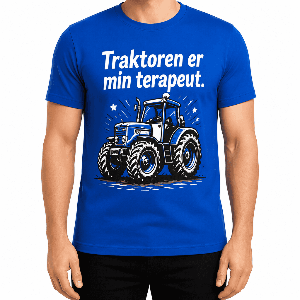 Landmand T-shirt â Traktoren er min terapeut.