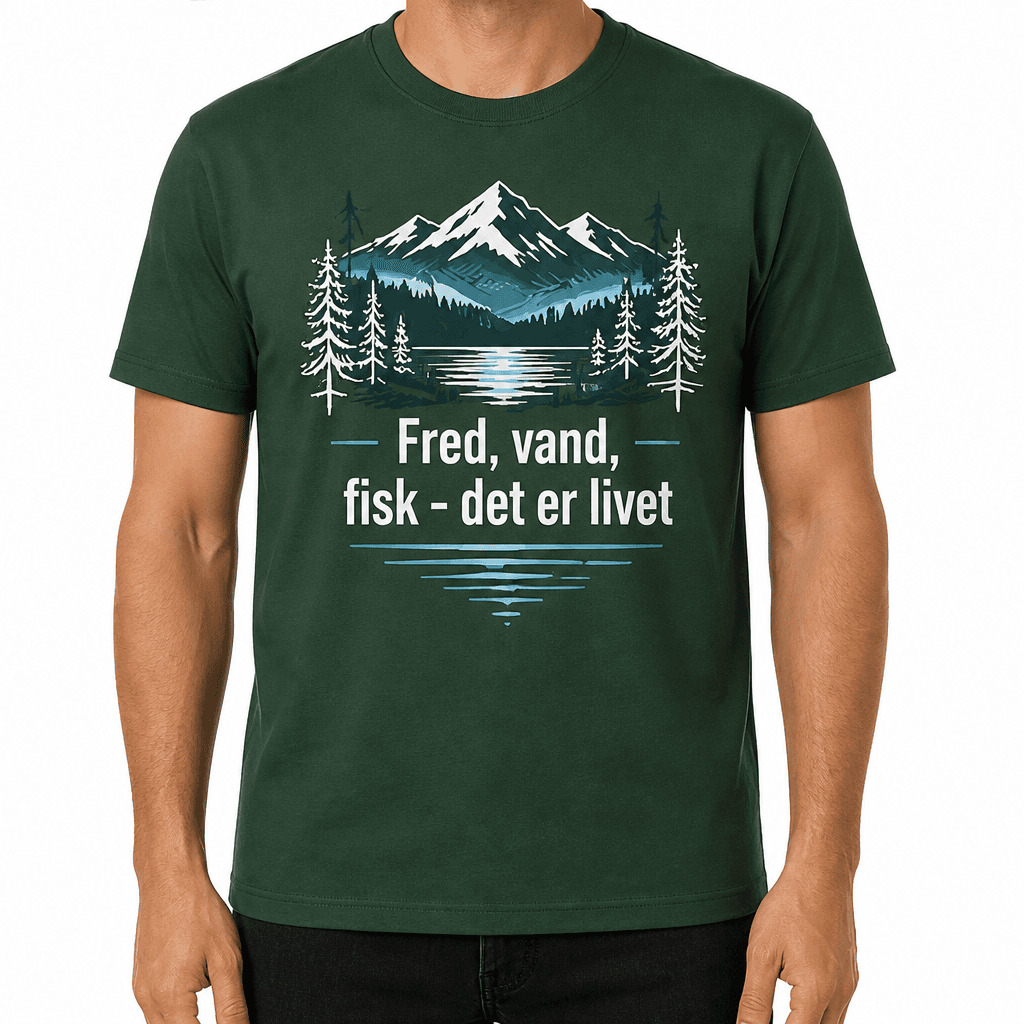 Fisker T-shirt – Fred, vand, fisk - det er livet