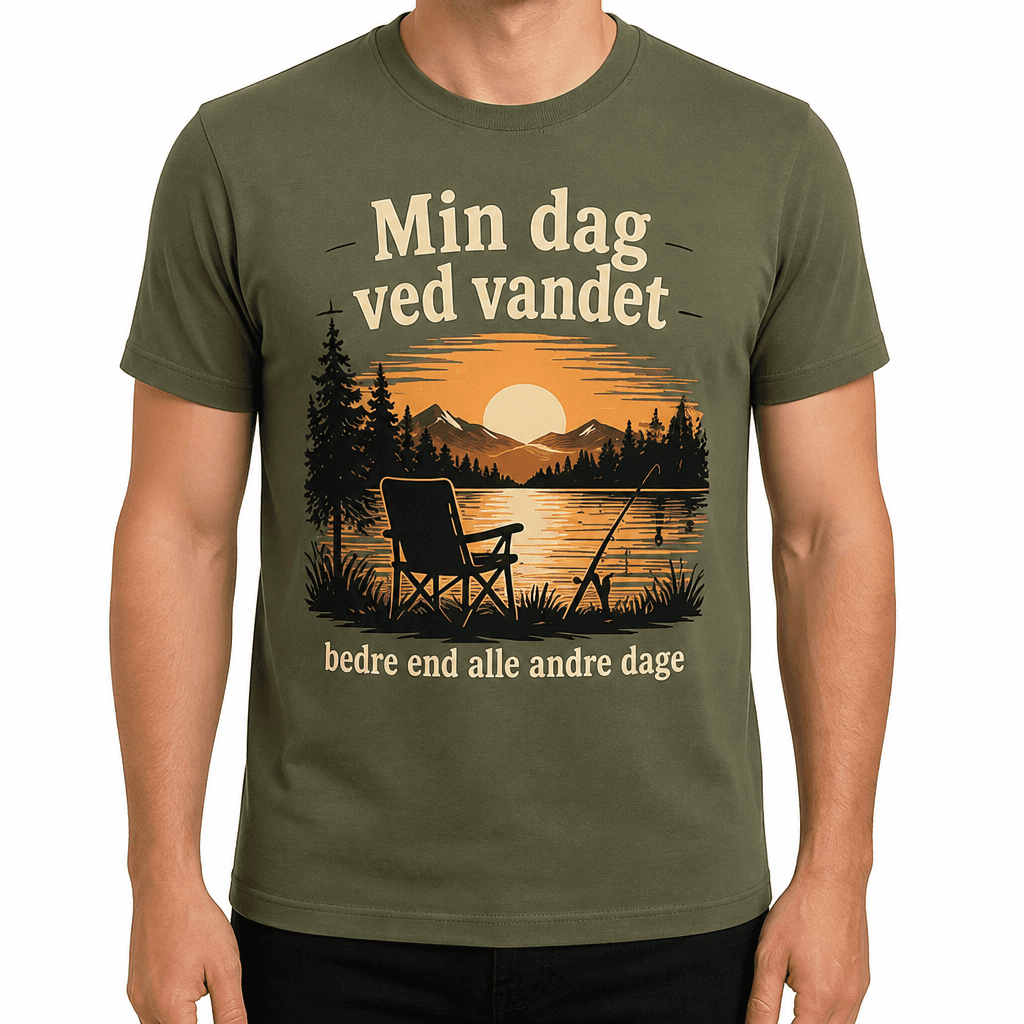 Fisker T-shirt – Min dag ved vandet