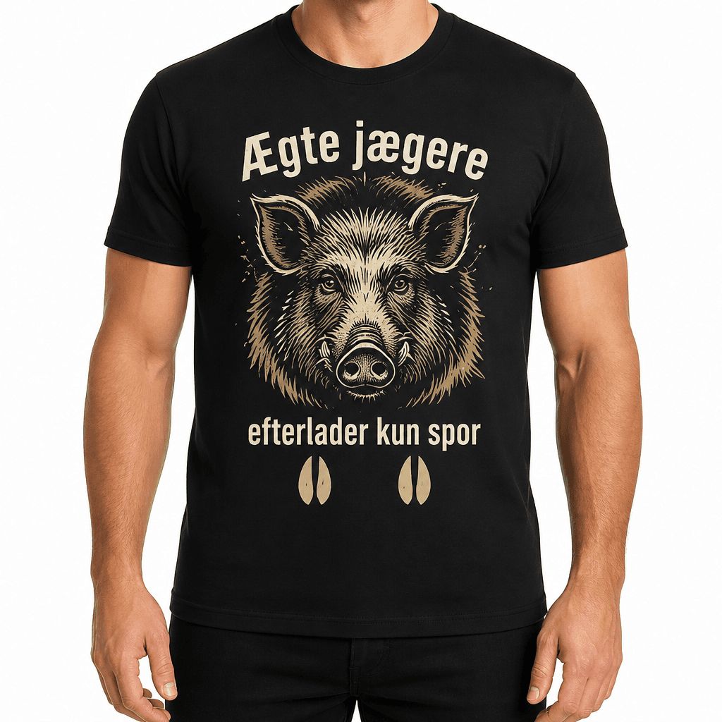 Jæger T-shirt – Ægte jægere efterlader kun spor