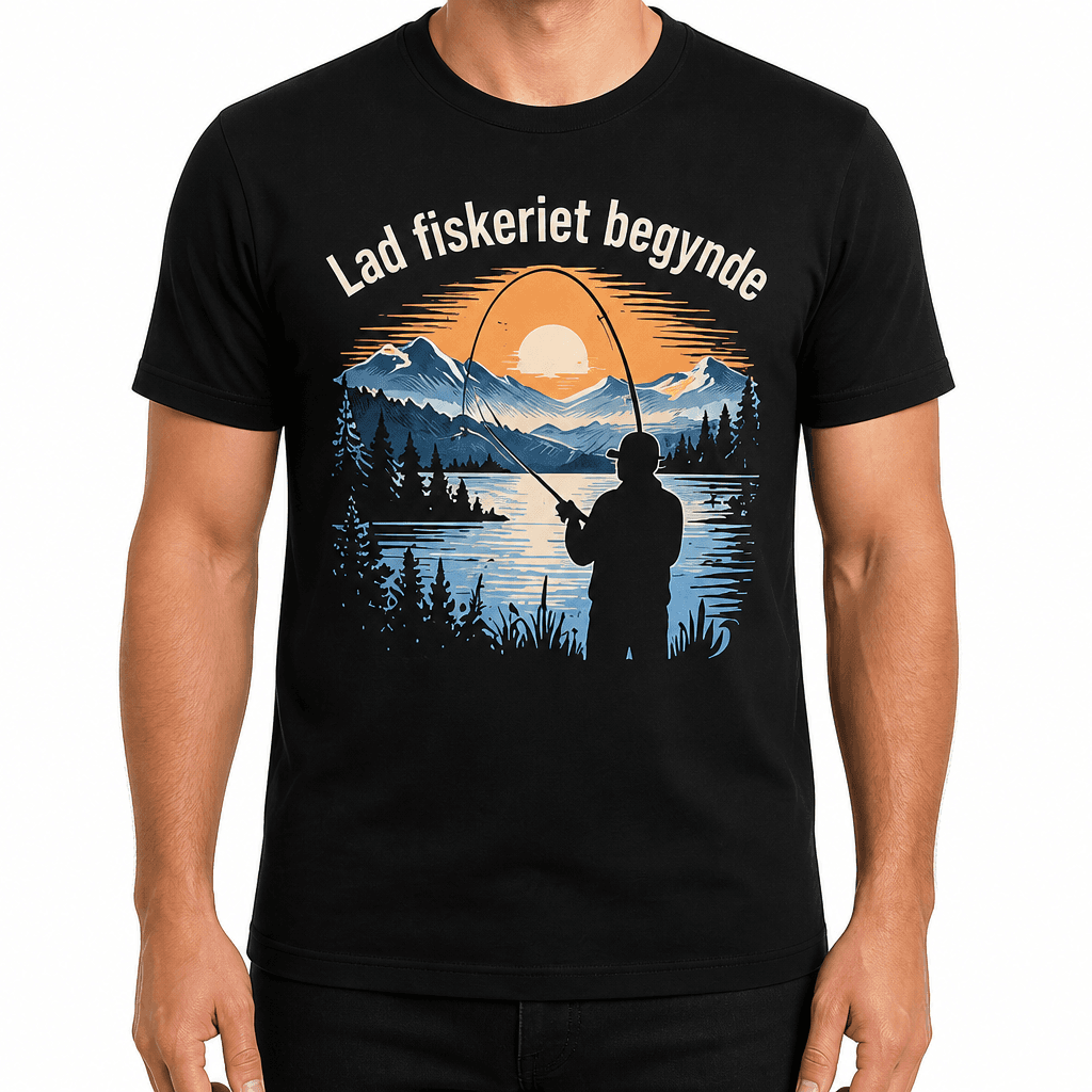 Fisker T-shirt – Lad fiskeriet begynde