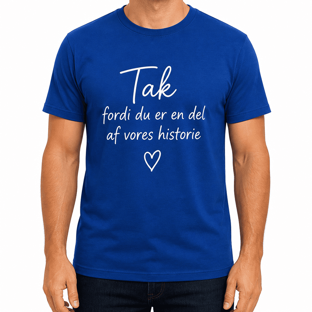 T-shirt til kollega – Tak fordi du er en del af vores historie