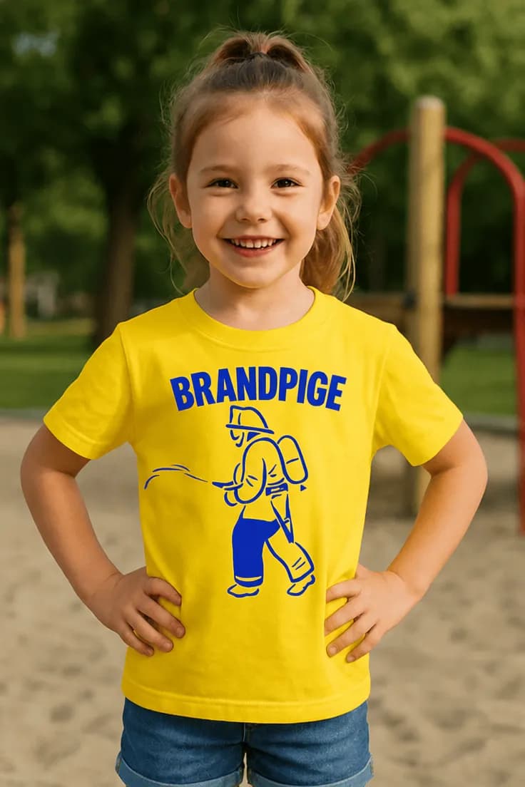 Børne t-shirt Brandpige – BRANDPIGE