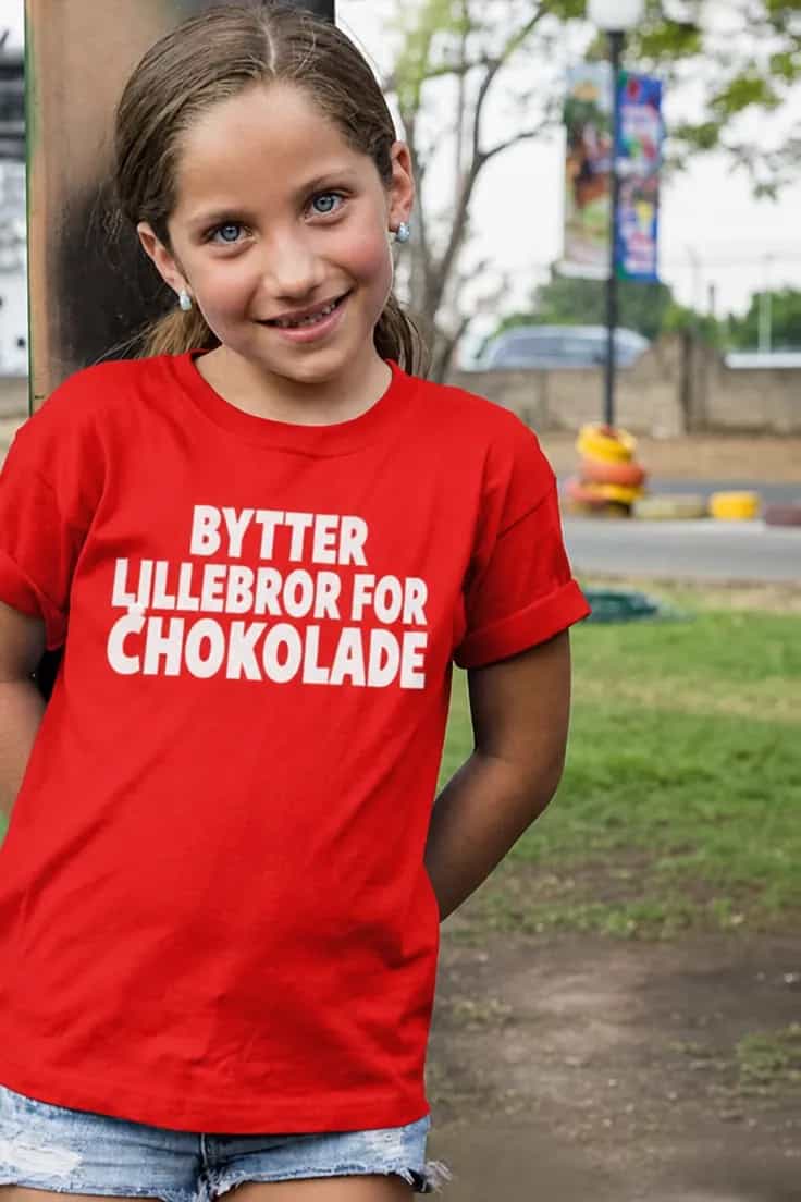 Børne t-shirt Bytter bror for chokolade