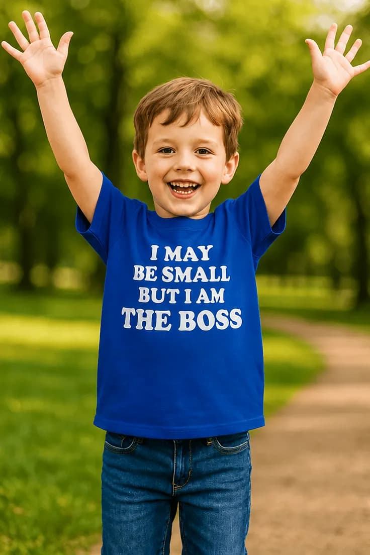 Børne t-shirt Jeg er chefen
